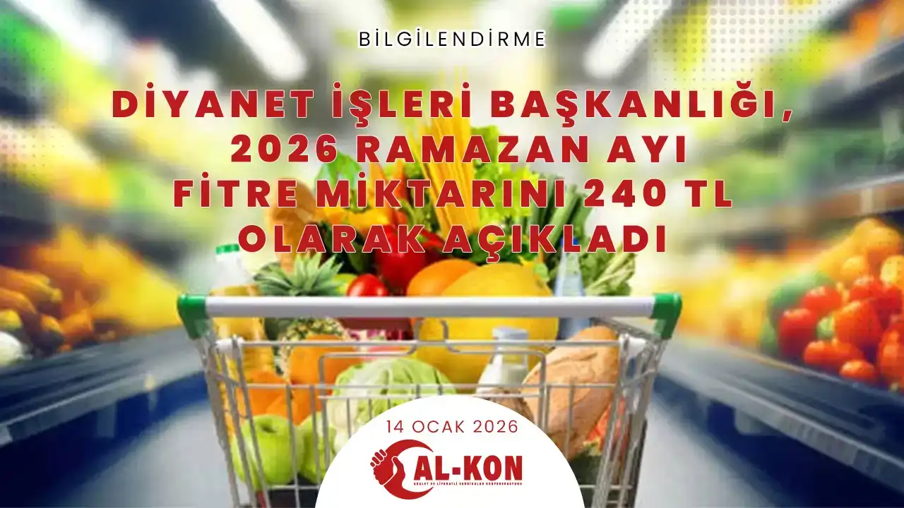 Diyanet İşleri Başkanlığı, 2026 Ramazan ayı fitre miktarını 240 TL olarak açıkladı